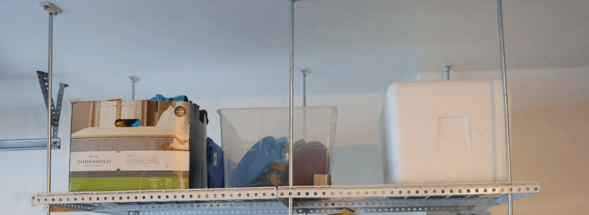 Dura-Lift Elevate Adjustable Height Overhead Garage Door Ceiling Double Storage Platform (31 in W x 62 in D)