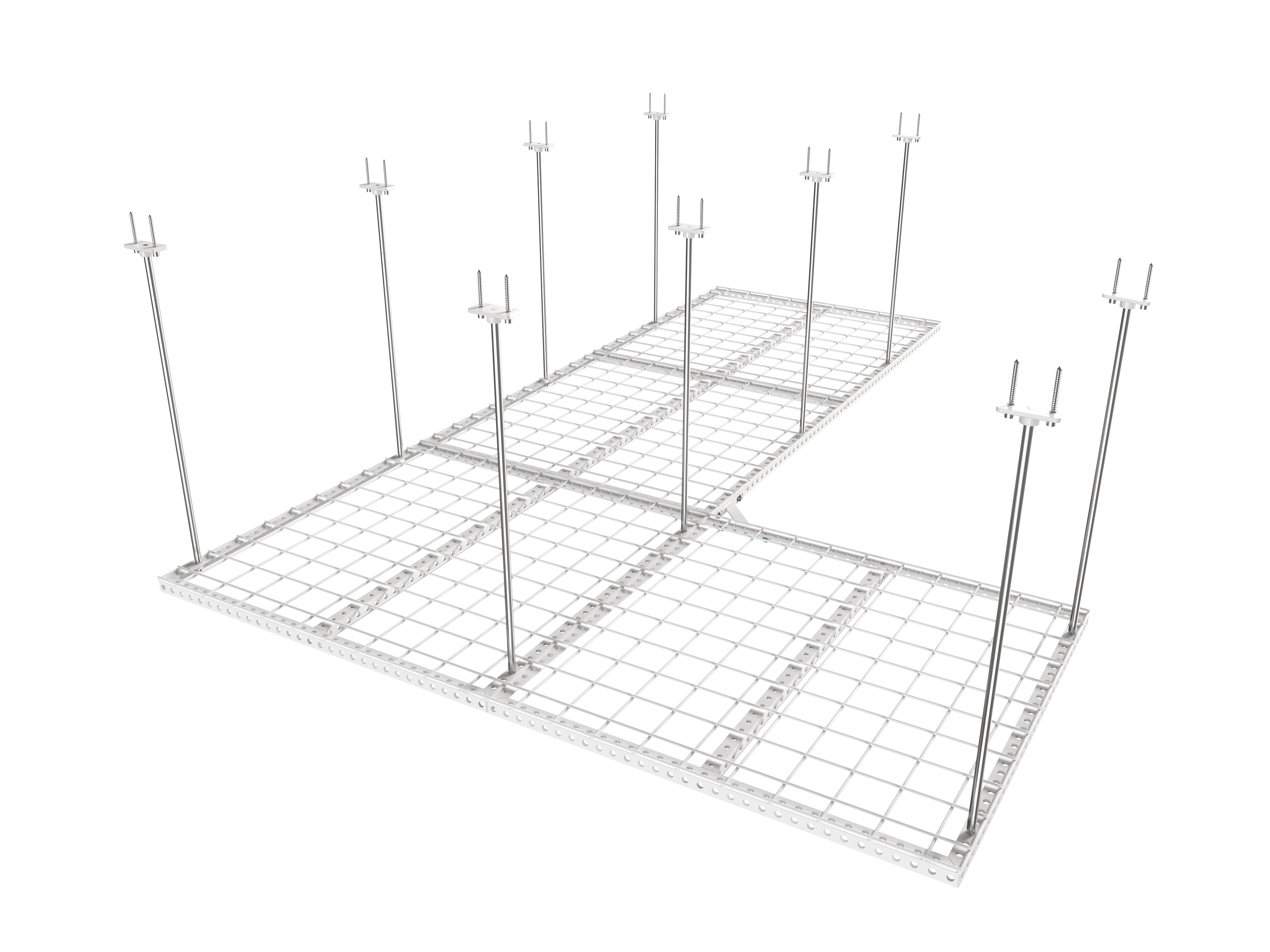 Dura-Lift Elevate Adjustable Height Overhead Garage Door Ceiling Quad Platform L