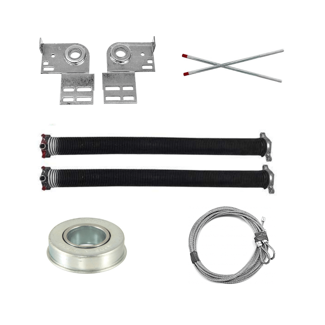 Garage Door Torsion Springs Replacement Kit - 2 Springs + Parts! (fix broken springs)