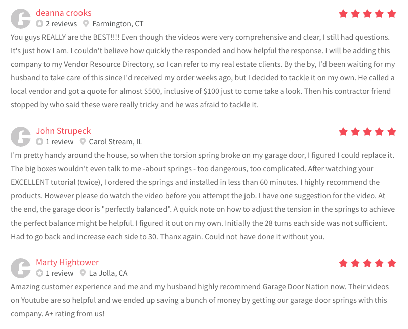 Garage Door Torsion Springs Replacement Kit - 2 Springs + Parts! (fix broken springs)