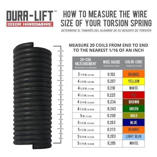 Garage Door Torsion Spring - Right Wound .218 x 1.75" x 31"