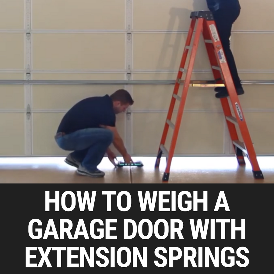 How To Weigh A Garage Door With Extension Springs Garage Door Nation