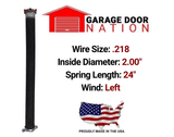 Garage Door Torsion Spring - Left Wound .218 x 2.00" x 24"