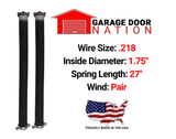 Garage Door Torsion Springs - Pair .218 x 1.75" x 27"