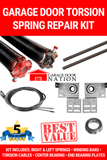 Garage Door Torsion Springs Replacement Kit - 2 Springs + Parts! (fix broken springs)